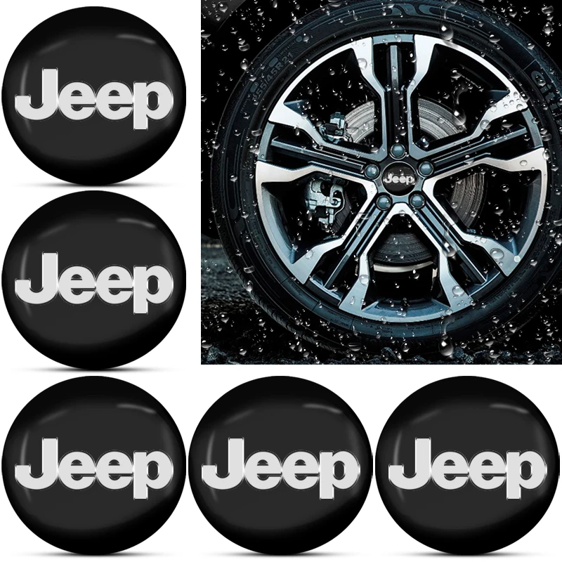 

4pcs 57mm Auto Wheel Center Hubcap Aluminum Emblem Badge Stickers For Jeep Wrangler JK Renegade Patriot Liberty Grand Cherokee
