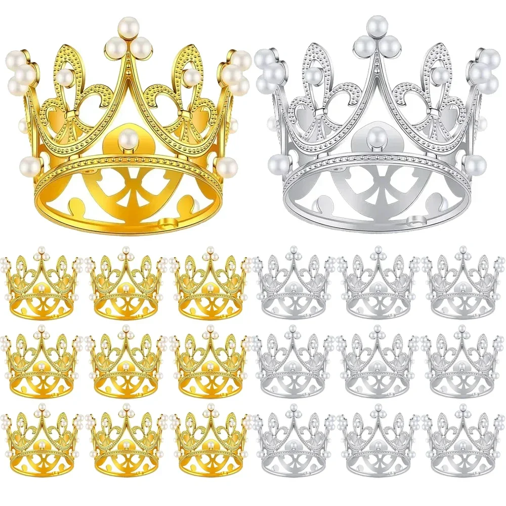 

Мини-короны для торта, золотые, 30 шт.