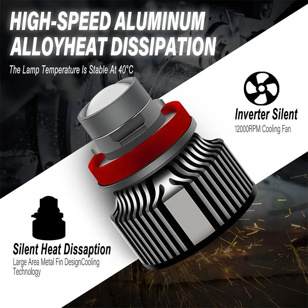 H7 H11 3800lm 70W Автомобильная светодиодная противотуманная фара Лазерная линза