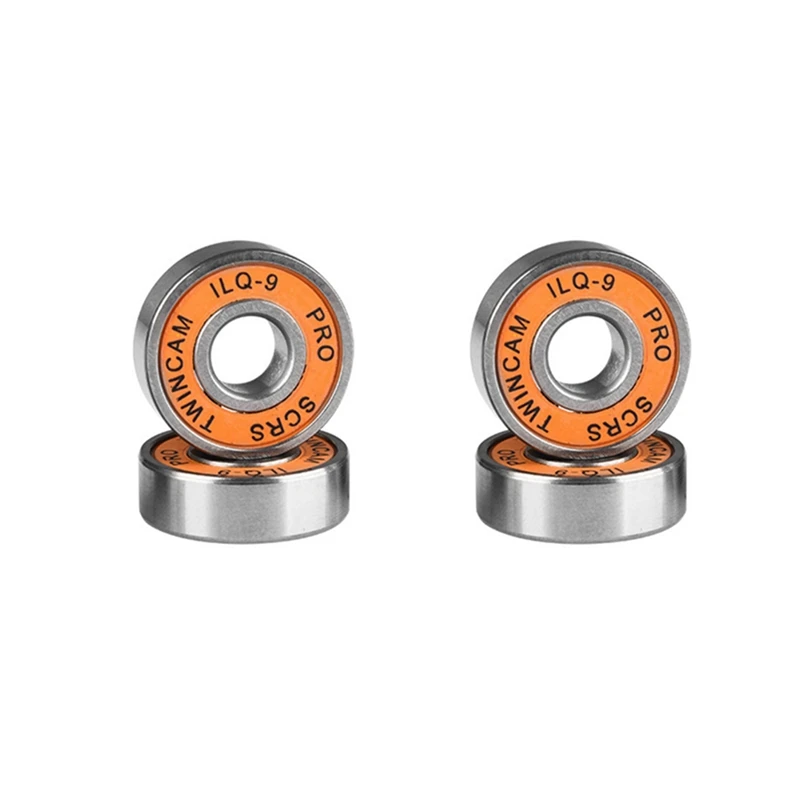 

80Pcs 608 2RS Ball Bearings, ILQ-9 High-Speed Bearings For Skateboards, Inline Skates, Scooters, Orange