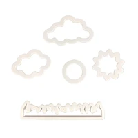 5pcsset cloud grass sun mini cookie cutter custom made 3d printed fondant kitchen biscuit for baking cake decorating tools new