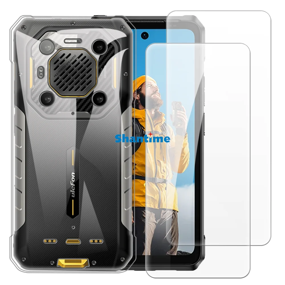 Мягкий чехол + 2 упаковки защитных пленки из закаленного стекла для Ulefone Armor 26