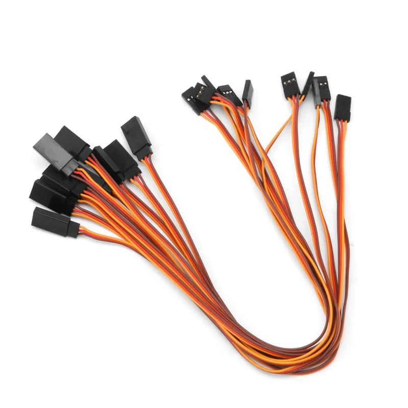 

10Pcs 150/200/300/500mm Servo Extension Lead Wire Cable For RC Futaba JR Male to Female 30cm