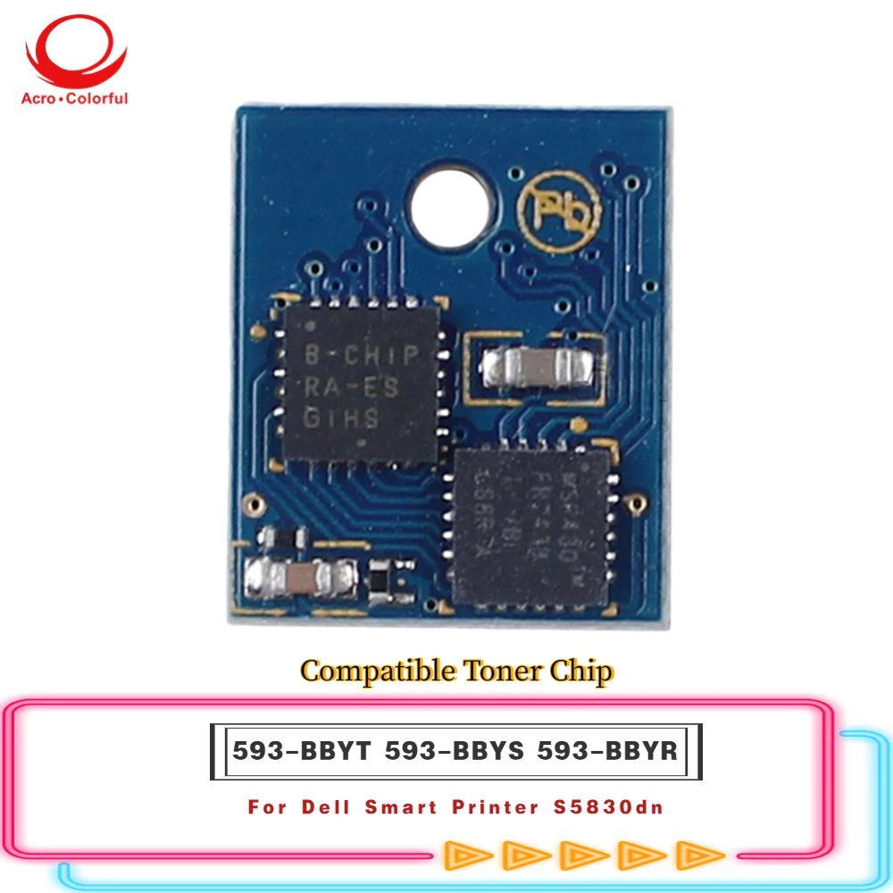 45K 593-BBYT Toner Chip For Dell Smart Printer S5830dn Laser Printer Reset Cartridge