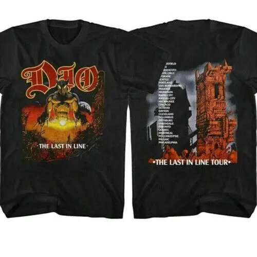 Концертная футболка Dio группы Rock Black Music The Last In Line tour 90s NH11571