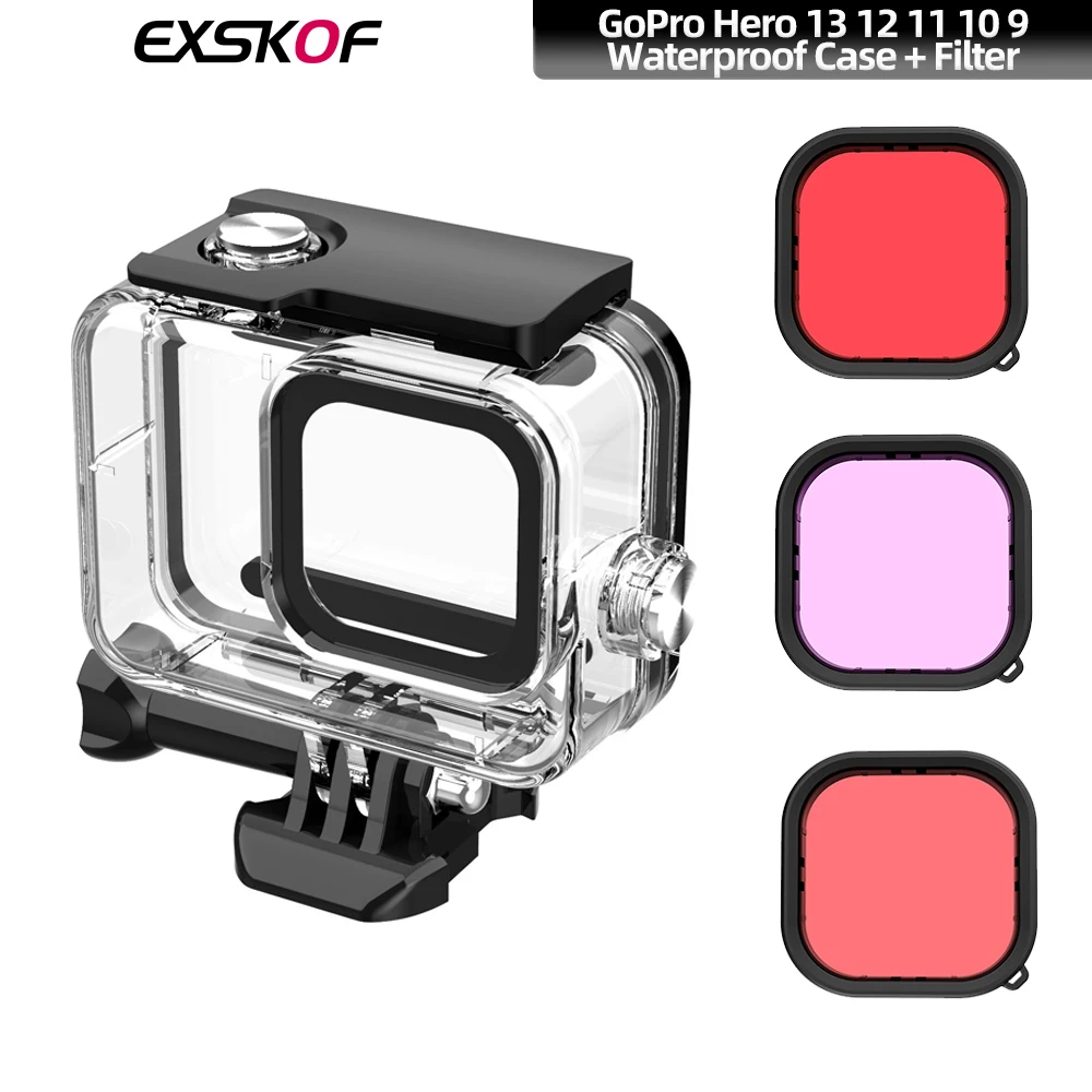 Водонепроницаемый чехол для GoPro Hero 13 12 11 10 9 корпус подводного дайвинга с