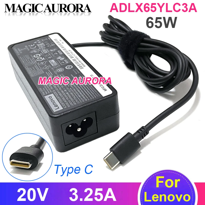 Charger Adlx65ycc3a Power Supply For Lenovo Thinkpad X1 T480 T580 X280 Adlx65ydc2a Adlx65ycc2a
