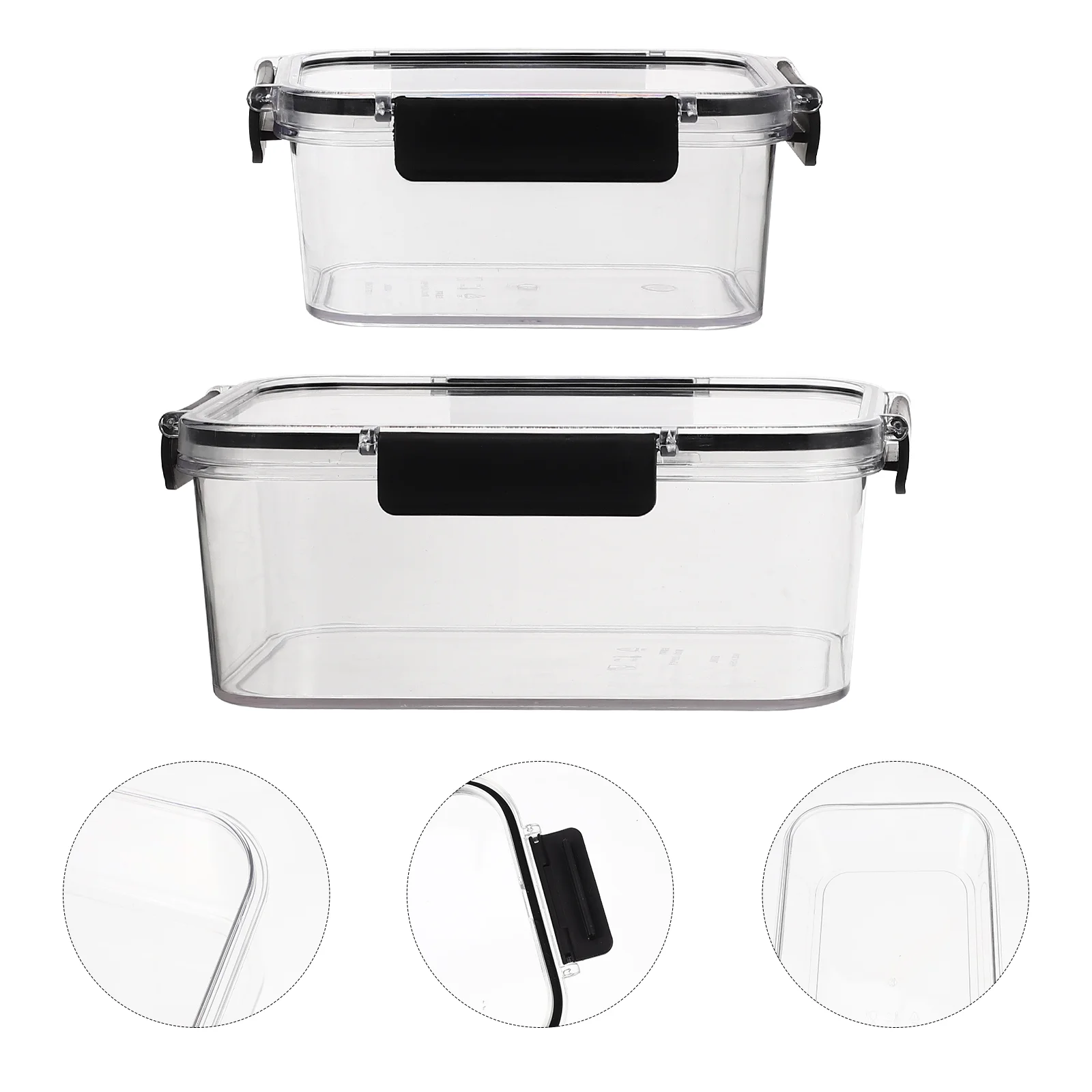 

Fridge Boxcontainer Storage Fruitcase Bento Refrigerator Keep Fresh Meal Boxes Containers Clear Sealed Square Sealing Holder