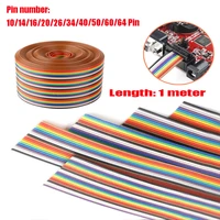 10 64p rehearsal line 1m car modified line cable rainbow flat wire support line welding cable joint wire ribbon extension cable