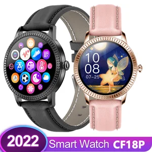 CF18P Men Women Fashion Smart Watch Full Touchscreen Waterproof Pedometer Heart Rate Blood Pressure 