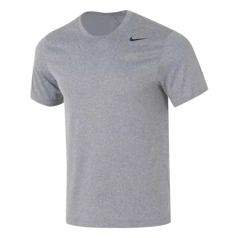 Фото Мужская свободная повседневная футболка Nike с круглым вырезом, хлопковая, дышащая, для занятий спортом, фитнесомбегом скоротким №5