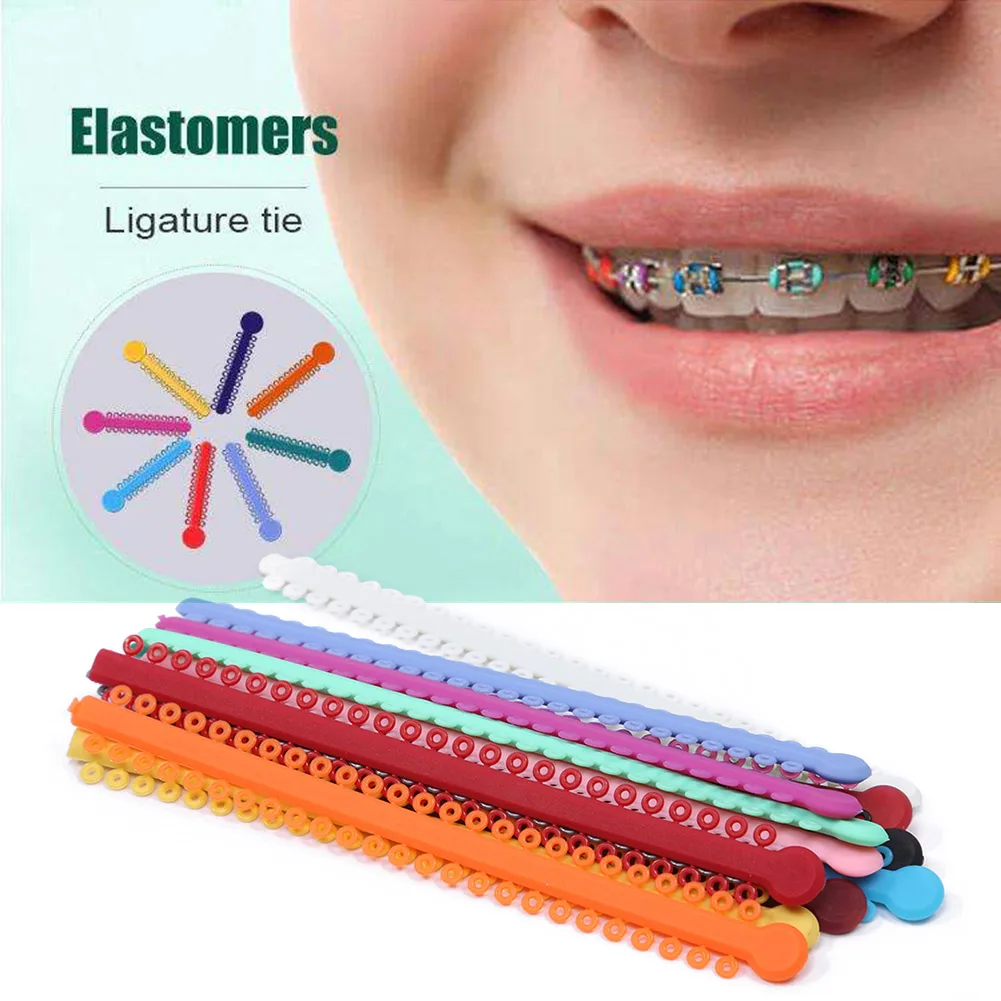 

Ортодонтические ленты для ухода за зубами, эластичные резиновые повязки разных цветов, 20 стиков, стоматологический инструмент без латекса ...