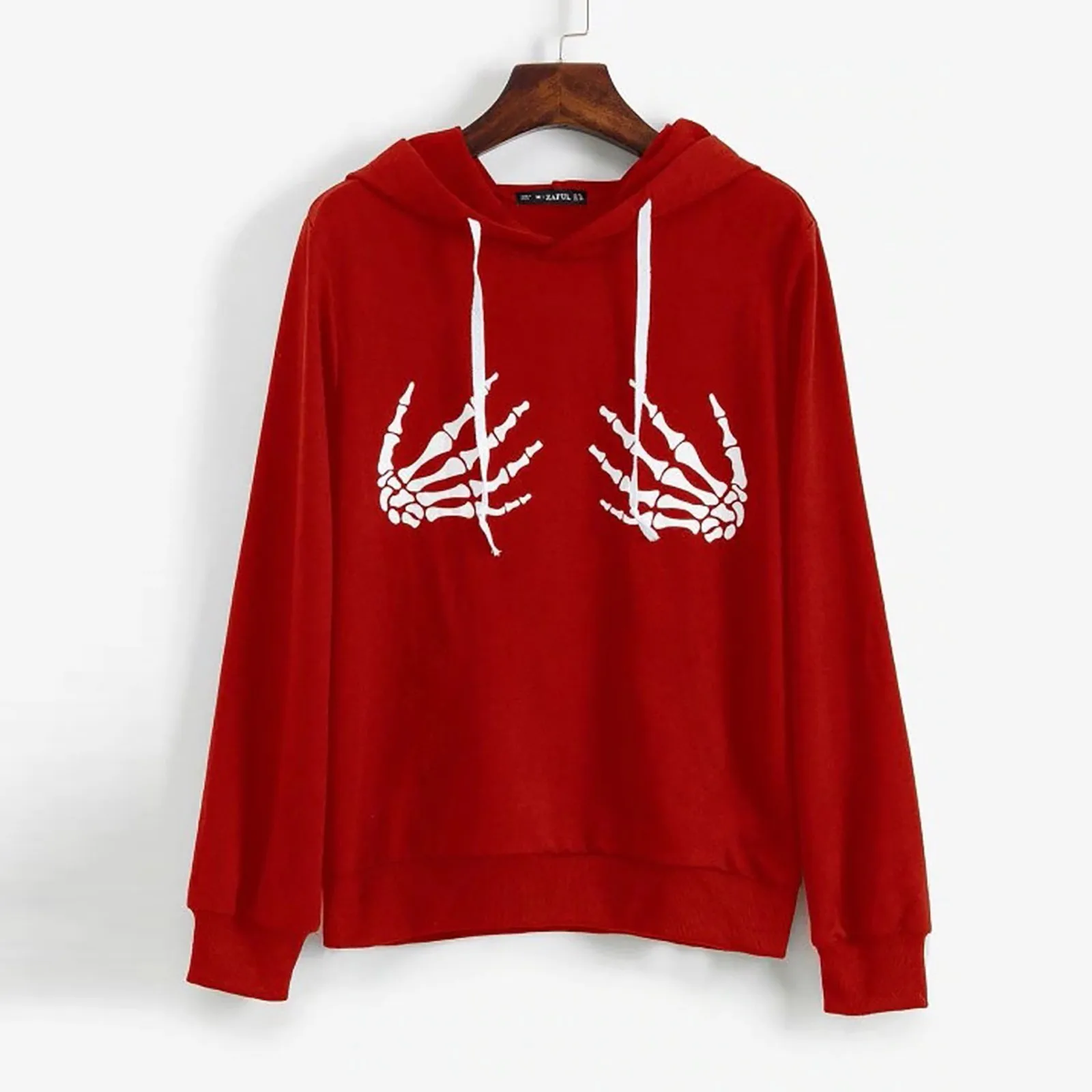 

Women's Halloween fashion trend skeleton Hoodie sweater Sweatshirt Dress White Womens Zip up Hooded Sweatshirt