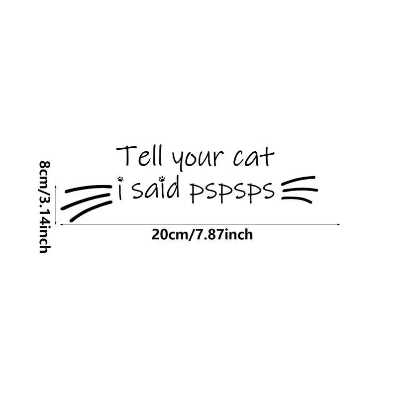 Наклейка на автомобиль «Tell Your Cat I Said Pspsps», наклейка на автомобильное зеркало, забавная наклейка на лобовое стекло, баннер, автомобильная наклейка, водонепроницаемые автомобильные наклейки для автомобиля (art.: 3920c1bfe40cd) - 3920c1bfe40cd