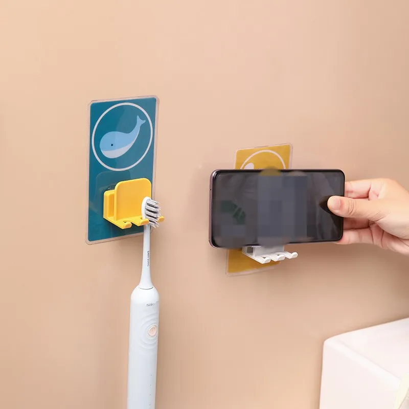

New Cartoon Mouthwash Cup Holder Storage Box Wall-Mounted Toothbrush Holder Bathroom Punch-Free Tooth Cup Rack Household