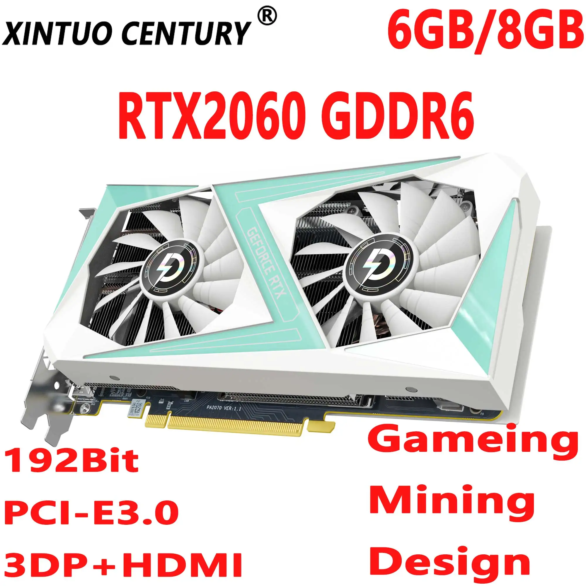 RTX 2060 GDDR6 6 ГБ Бит Графическая Карта Для NVIDIA GeForce.