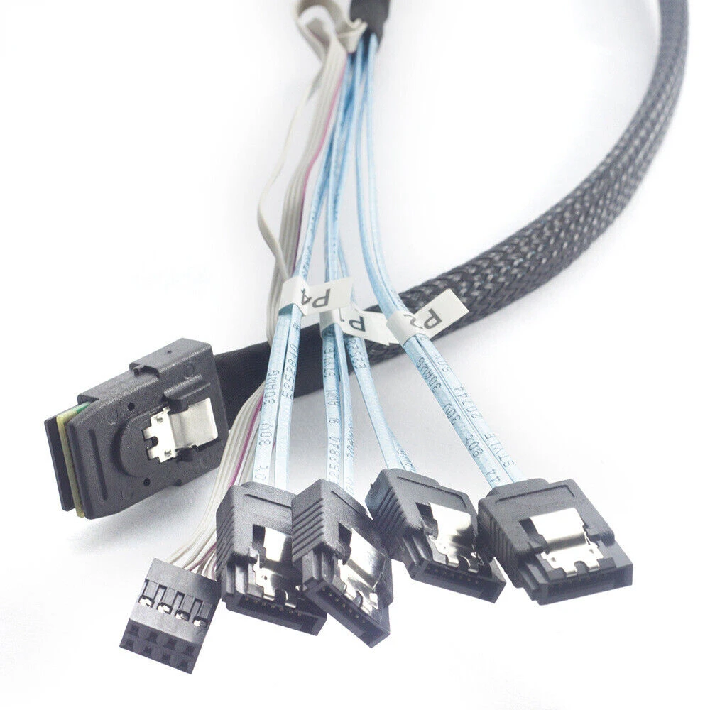 

Высокоскоростной Соединительный кабель для сервера MINI SAS SFF-8087 to 4 порта SATA