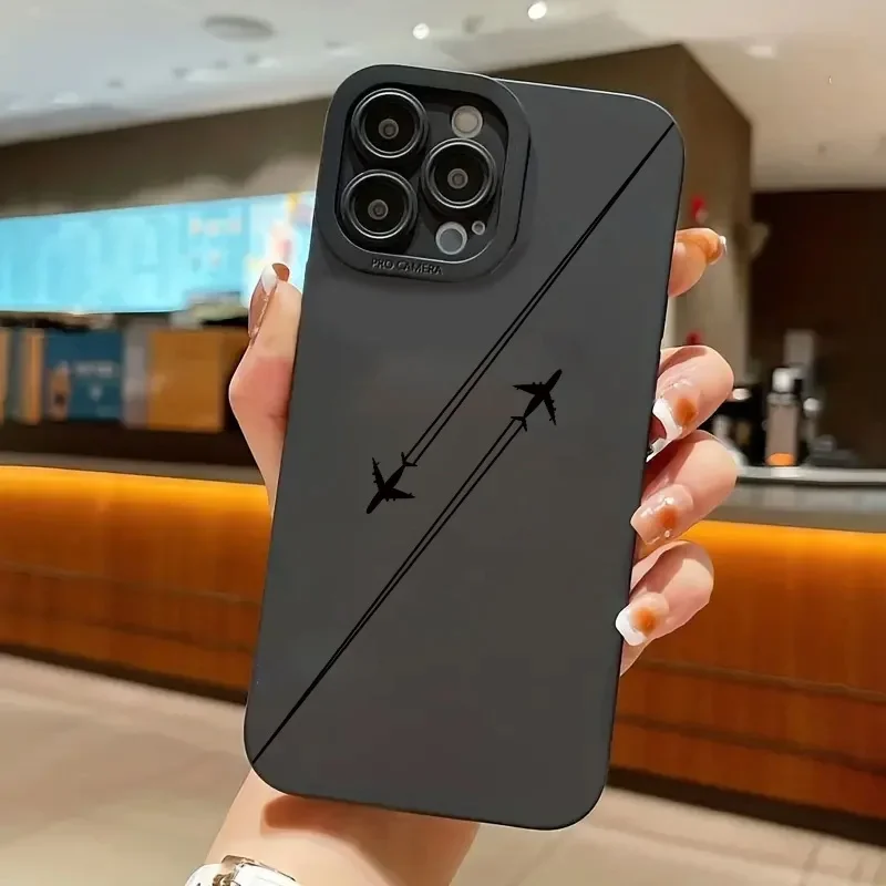 Чехол Для Телефона Премиум-класса С Рисунком Самолета iPhone 15 Pro Max 14 13 12 11 XS XR X 7 8 Plus SE
