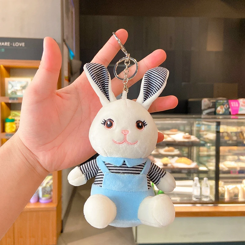 

Cute Cartoon Rabbit Anime Plush Strap Rabbit Doll Toy Kawaii Animal Backpack Pendant Keychain Birthday Gift 16cm