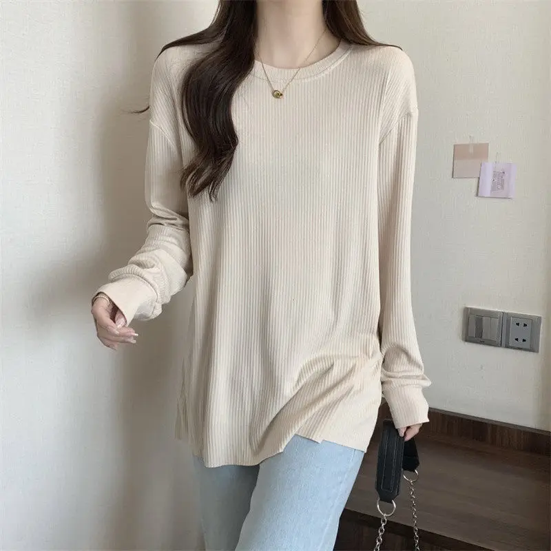 

All-Match Winter Autumn Woman Solid Casual Knitted Pullover Slim Soft Warm Simple Pullover Sweater Gentle