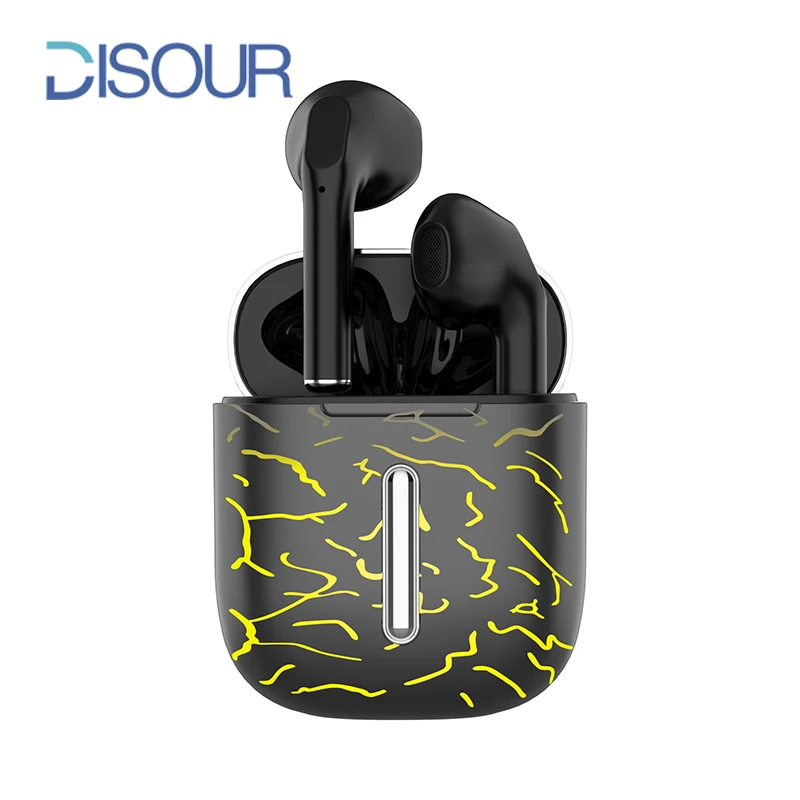 

Светящиеся Игровые наушники DISOUR, Bluetooth 5.1, Беспроводные сенсорные наушники Hi-Fi, музыка с низкой задержкой, гарнитура для игр с шумоподавлением