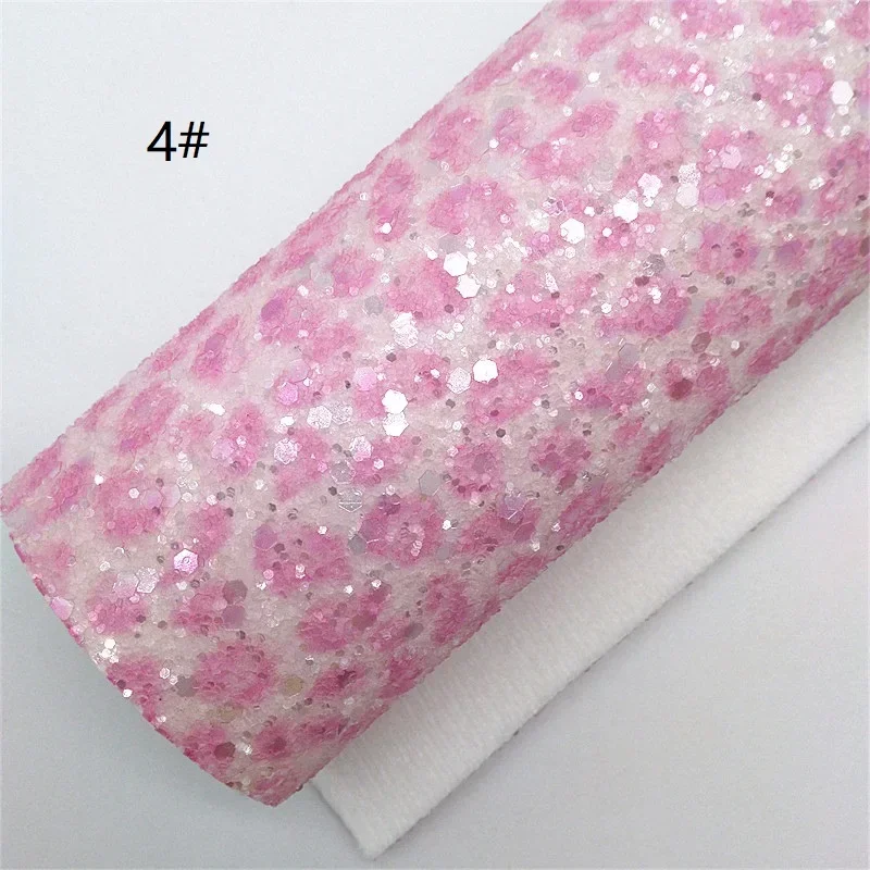 30X134 см мини-рулон розовый леопардовый массивный блестящий кожа искусственная