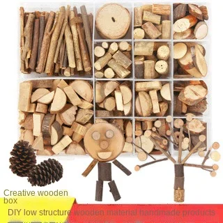 

Diy Wood Chips Wood Chips Dry Branches Wood Gift Box Packaging Kindergarten Low Structure Area Activity Materials