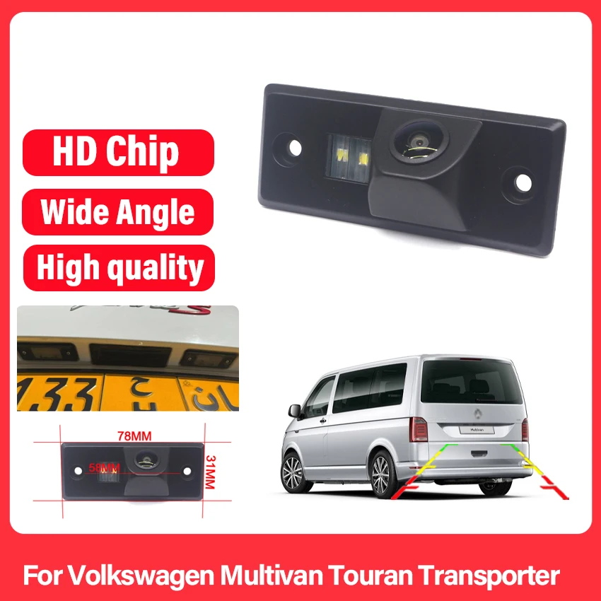 

Автомобильная камера заднего вида HD CCD 1080x720P для Volkswagen, для VW Multivan, Touran, транспортер, Автомобильная камера заднего вида, освещение
