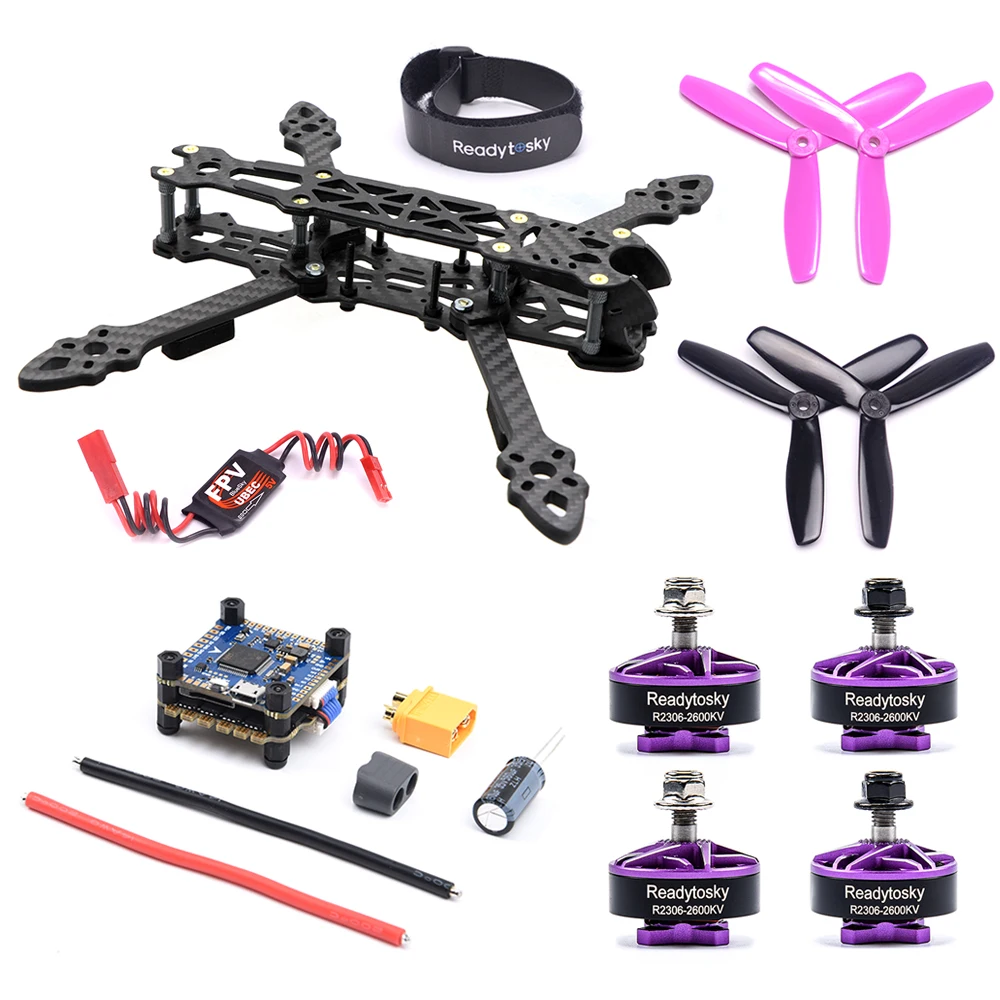 

Mark4 5inch 225mm Carbon Fiber Frame F4 V3S Flight Control 45A 4in1 ESC R2306 2600KV Motor For FPV RC Racing Drone Combo Set