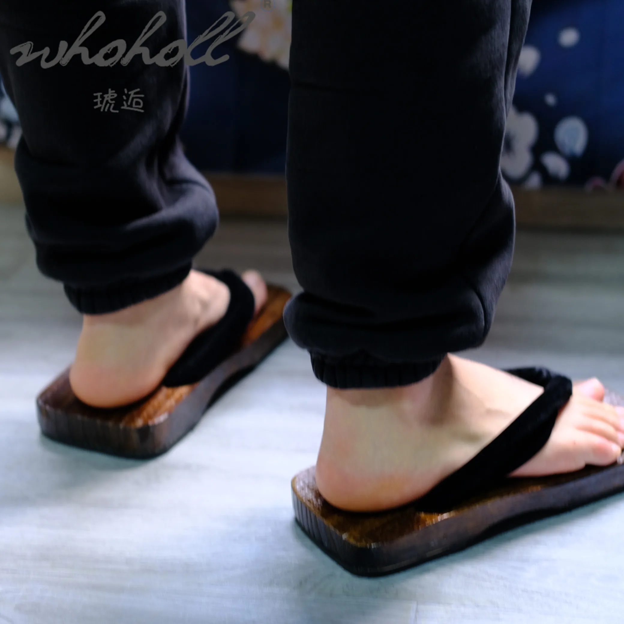 Man Slippers Japanese Geta Flip Flops Anime Demon Slayer Wood Thick Sole Coplay Shoes Slippers Japanese Clogs Sandals images - 6