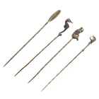 Игла для курения сигар в ретро стиле, латунный портативный спиральный инструмент для высечки курительных аксессуаров