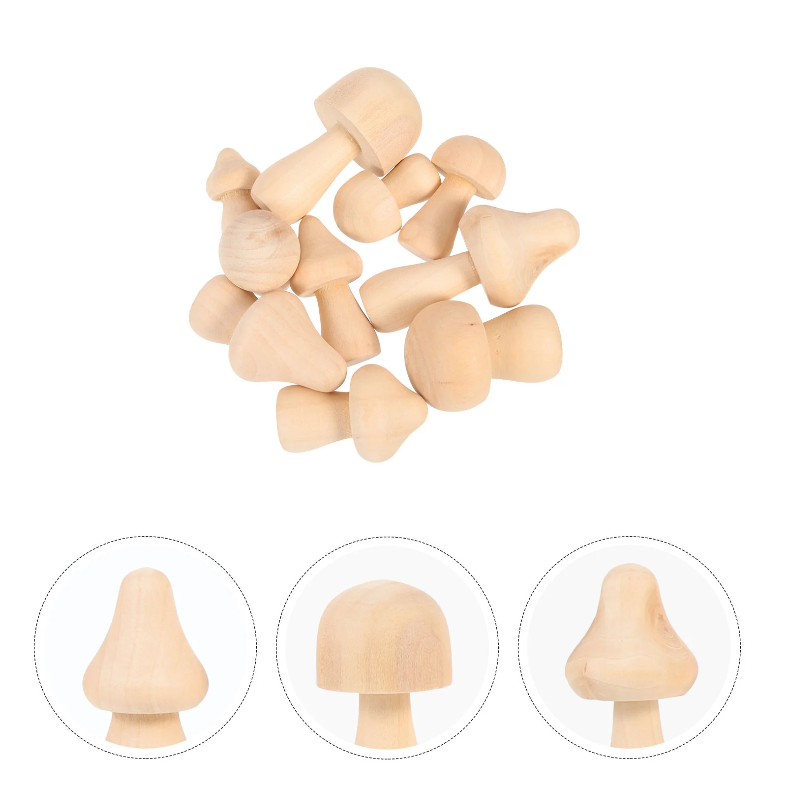 

Mushroom Wooden Wood Toy Unfinished Unpainted Decor Painting Shapes Mushrooms Kids Plainpaintthings Toys Miniature Model Drawing