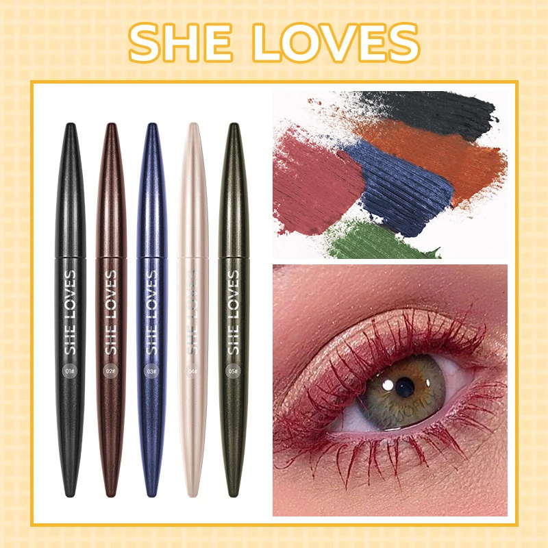 

5 Colors Mascara Eyelashes High Quality Curling Extension Green Blue Mascara Non-smudge Waterproof Fast Dry Long-lasting Makeup