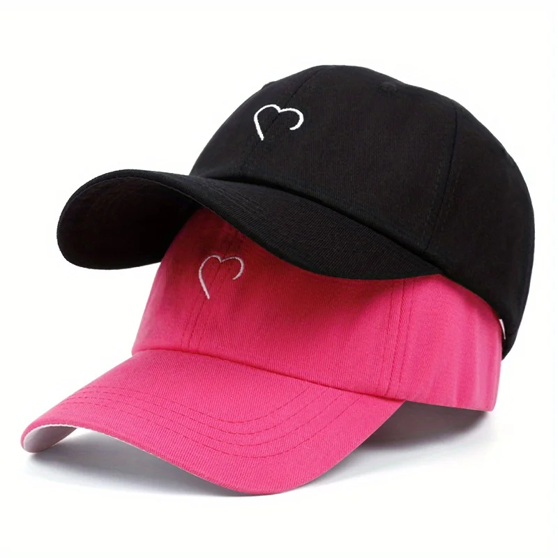 Кепка с вышивкой в виде сердца для мужчин хлопковая бейсболка регулируемым