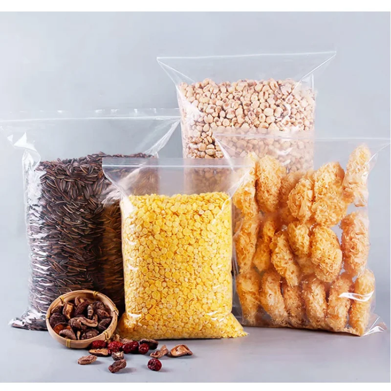 

500PCS Resealable Zip Lock Plastic Bags Self Seal Clear Poly Bag Food Storage Package Pouches Vacuum Fresh Organize Bag