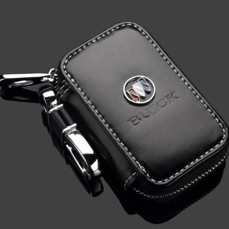 

1PCS Leather Car Key Wallet Keychain Hook Bags Key Case For Buick logo regal encore lacrosse excelle verano Car Accessories