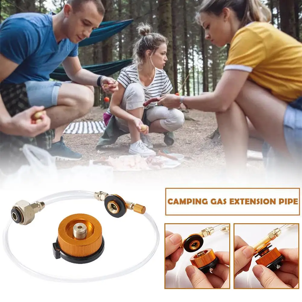 Outdoor Gas Stove Camping Stove Gas Supplement Adapter Burner LPG Flat Cylinder Tank Connector Bottle Adapter For Camping H O8V2