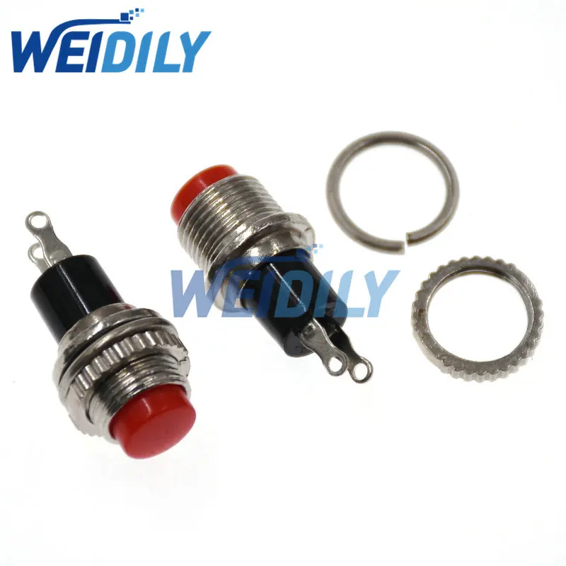 2 шт. небольшой кнопочный переключатель 10 мм | Электронные компоненты и