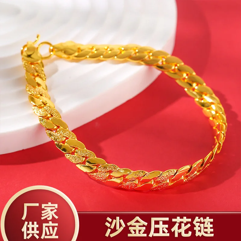

Real 24k Gold Plated Twist Rope Bracelet for Women Men Link Chains Women's Bracelets Bangle Fashion Jewelry Friends Gifts