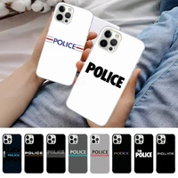 babaite police symbol phone case for iphone 11 12 13 mini pro max 8 7 6 6s plus x 5 s se 2020 xr xs 10 case