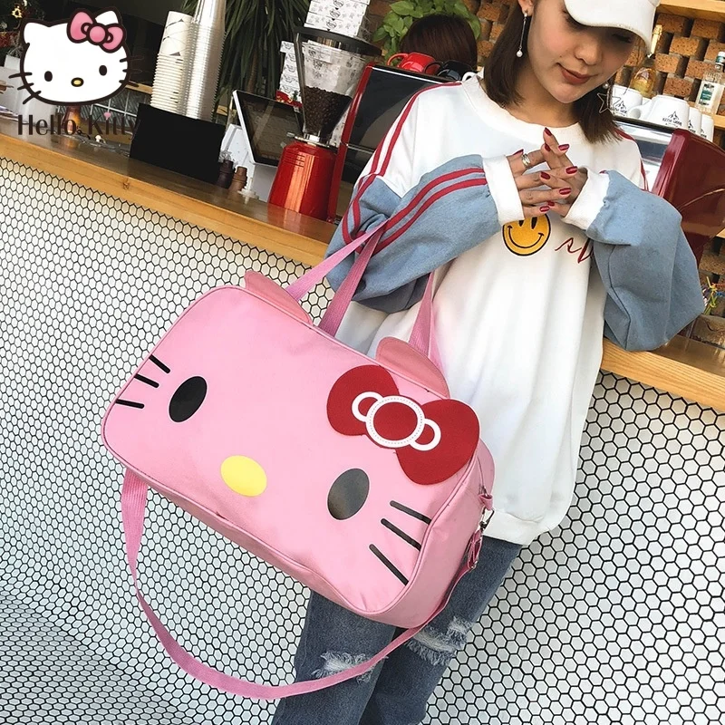 

Hello Kitty Kawaii Sanrio Cartoon High Capacity Travel Bag Water Proof Luggage Bags Men's And Women's Travel Bags Sports Bags