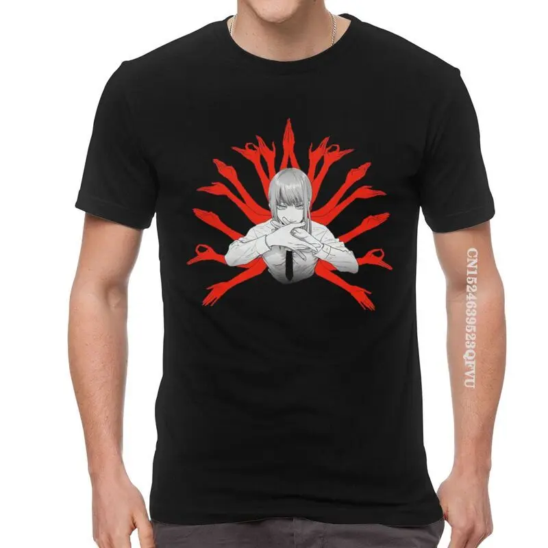 

Male Chainsaw Man T Shirts Funny Anime Manga Makima Tshirt Cool T Shirt Homme Cotton Oversized Tee Tops Y2k Anime