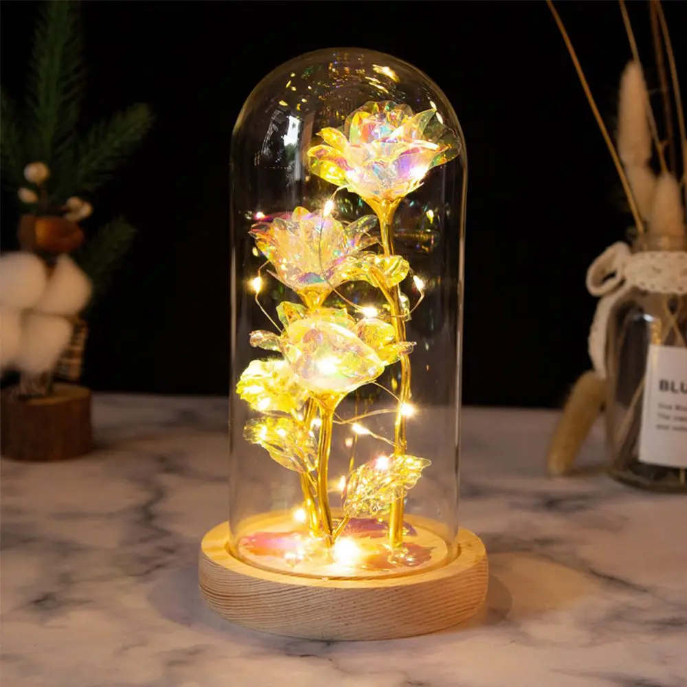 

New Wedding Deco Luminous Creative Rose Ornaments Flower Valentine's Day Gift