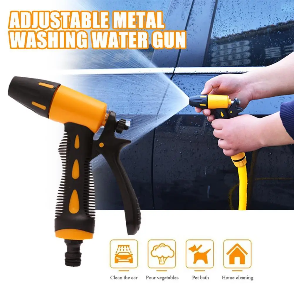 

Portable High-pressure Water Gun Adjustable Cleaning Car Wash Machine Garden Watering Hose Nozzle Sprinkler Foam Water Gun