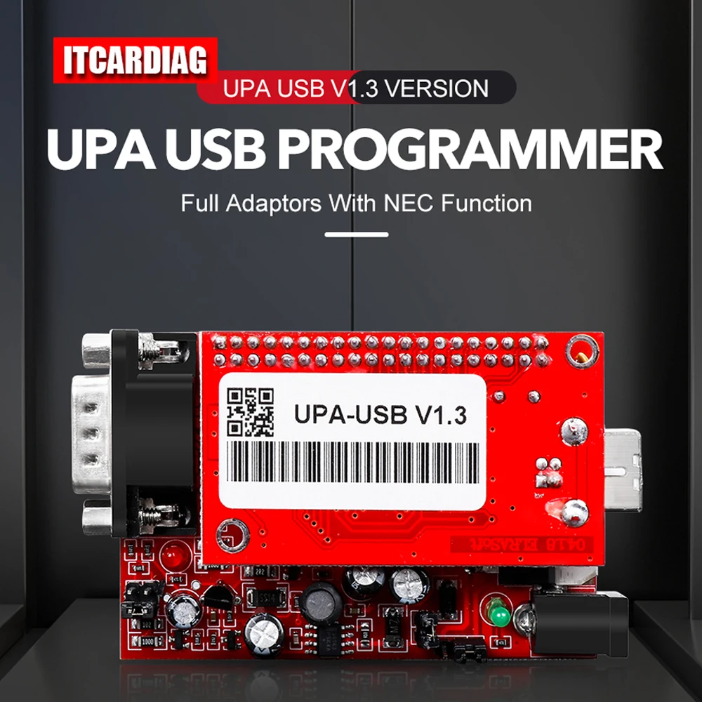 SN:050D5A5B UPA USB Programmer Windows 10 64Bit Supported USB V1.3 Full Adapters with NEC Functions ECU Chip Tunning