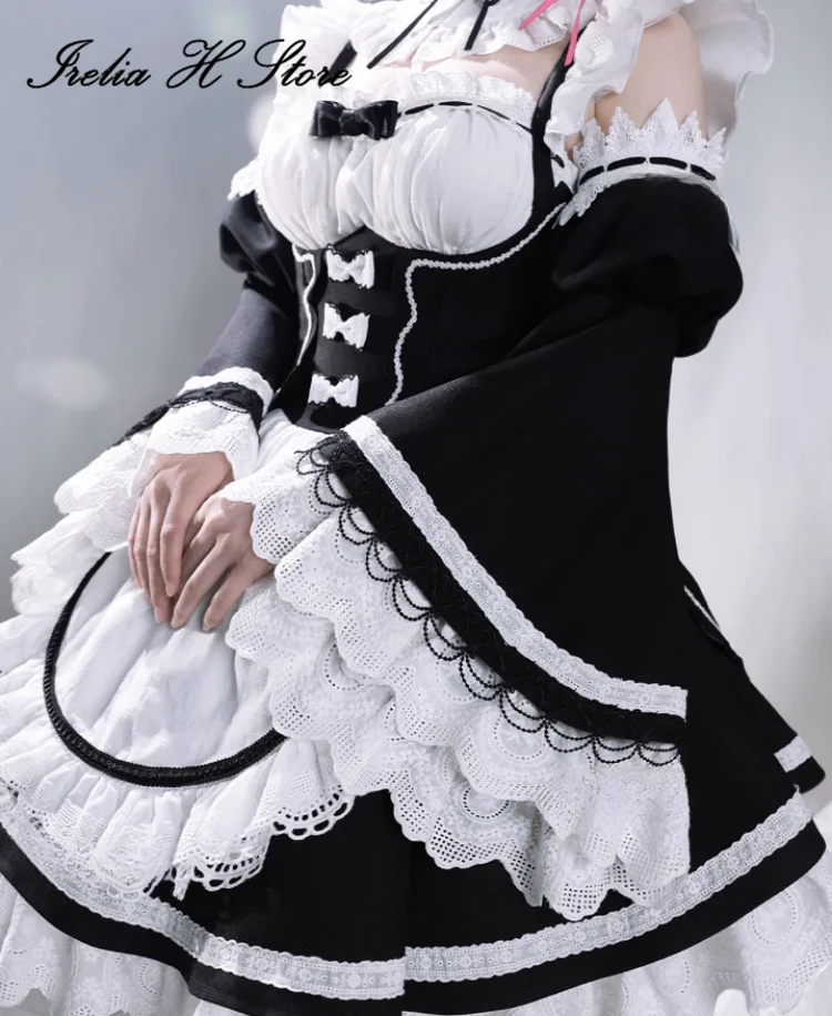 Костюм горничной Rem из ноля для косплея аниме Жизнь в другом мире платье женщин