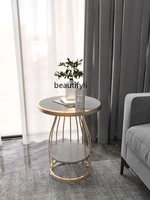 zq light luxury modern minimalist living room stone plate corner table small coffee table nordic side cabinet side table