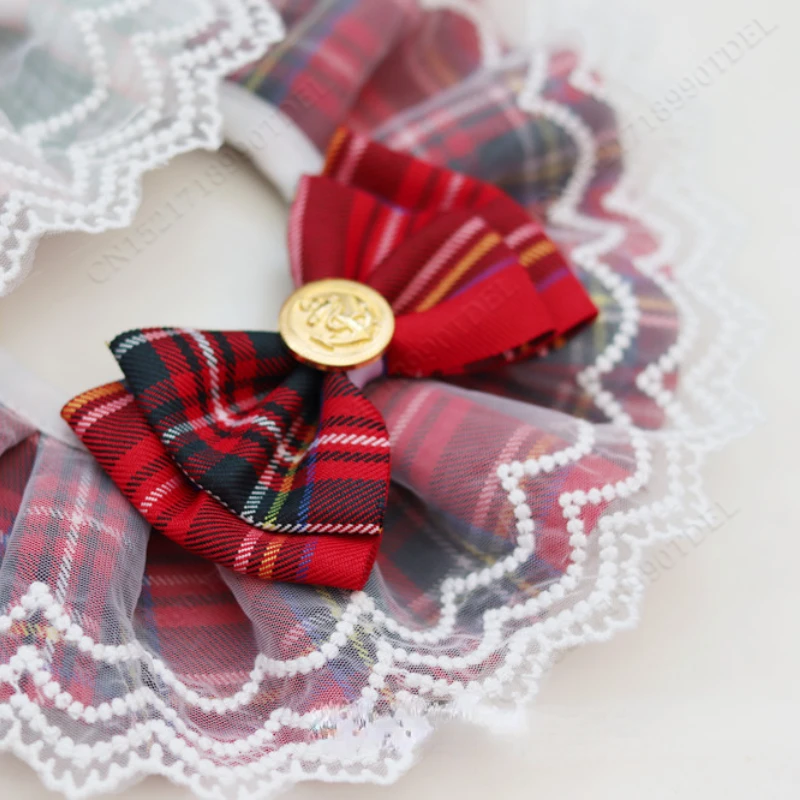 Кружевной Галстук-бабочка с жемчужинами шейный платок для домашних животных