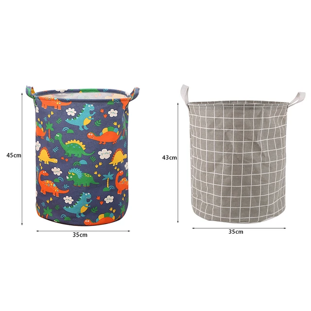 New Print Laundry Basket Portable Foldable Home Laundry Storage Bag Cotton Linen Hamper for Kids Toys Dirty Clothes Basket 6