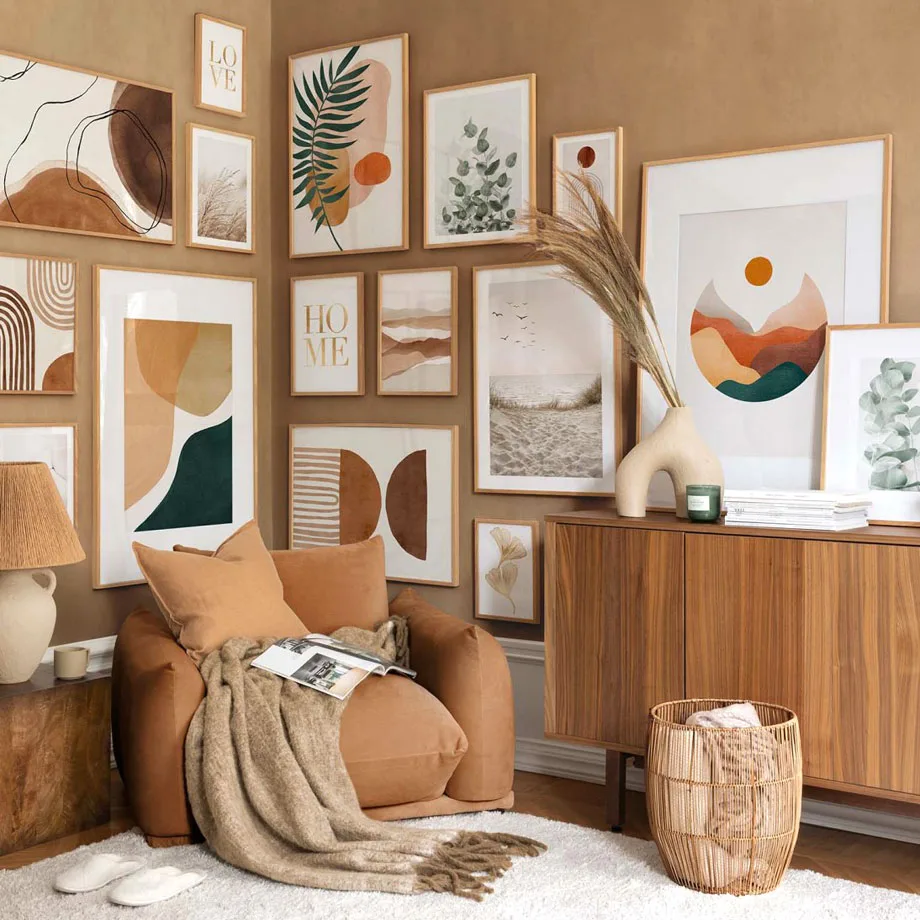 Пляжные птицы Одуванчик трости абстрактные арки земля Сфера постеры холст